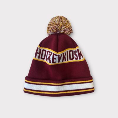 Hockeykiosk Wintermütze burgundy/yellow